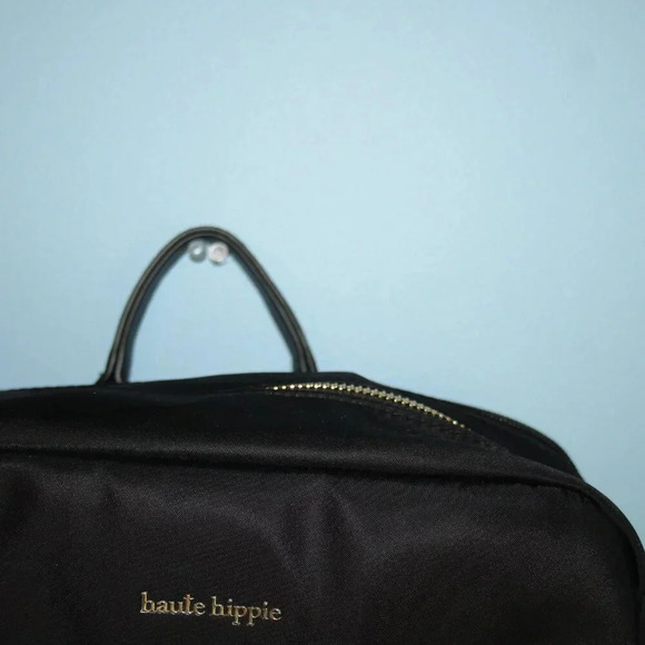 HAUTE HIPPIE Black On the Go Backpack Viral Decorative Beige Strap NWT main image 9